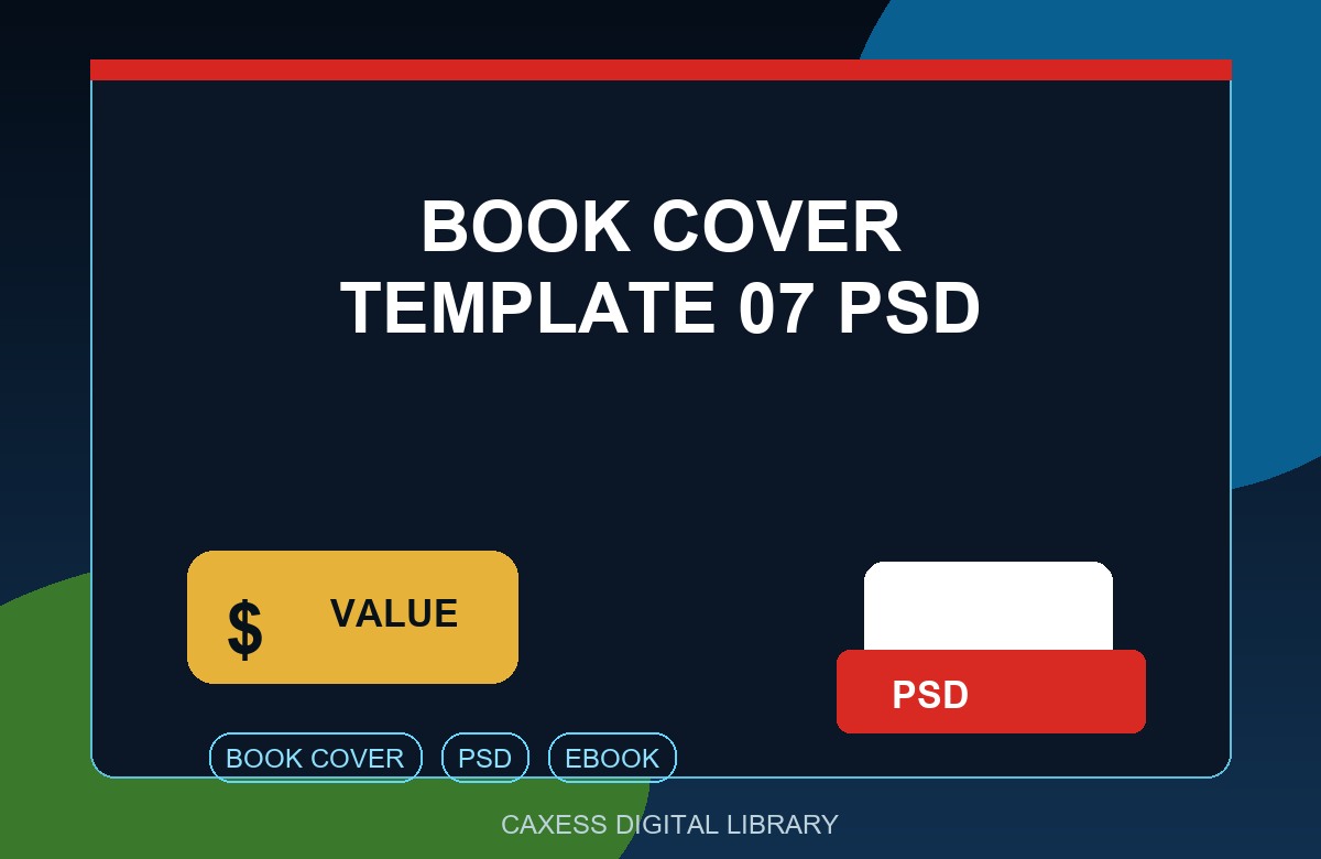 Book Cover Template 07 PSD document preview