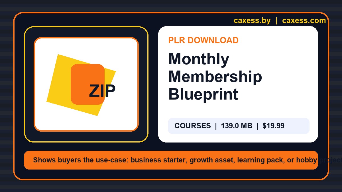 Monthly Membership Blueprint document preview