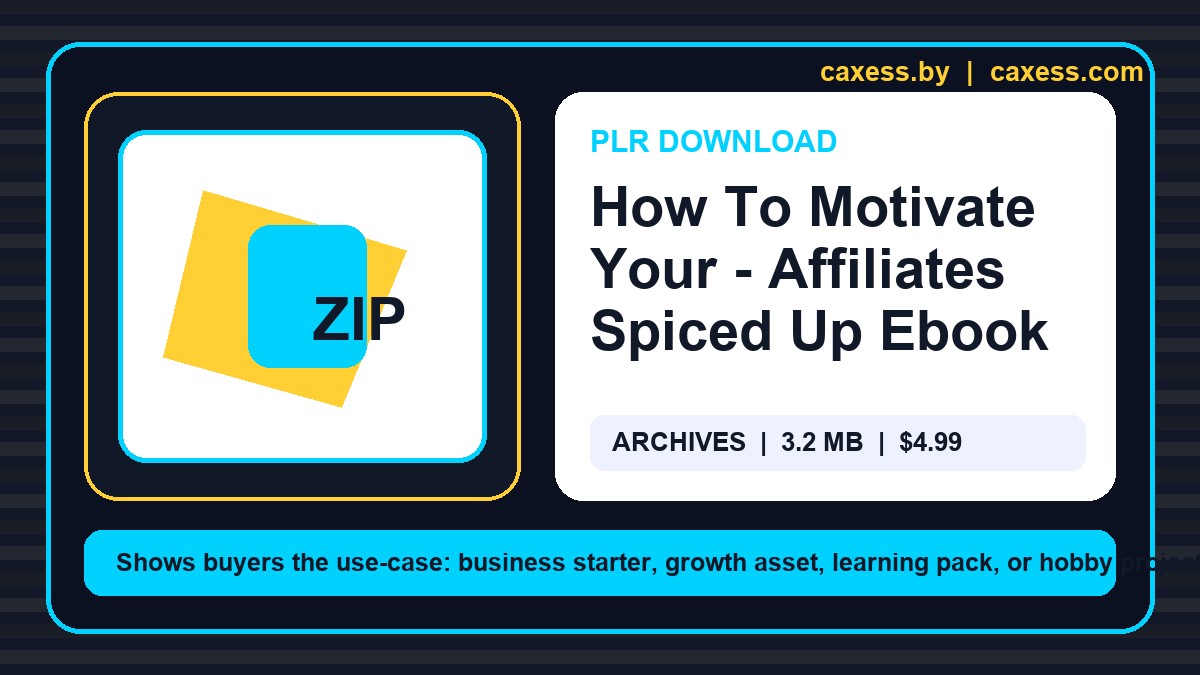 How To Motivate Your - Affiliates Spiced Up Ebook document preview