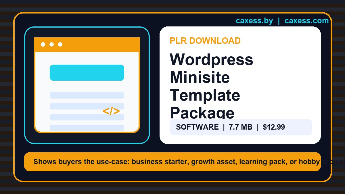 Wordpress Minisite Template Package document preview