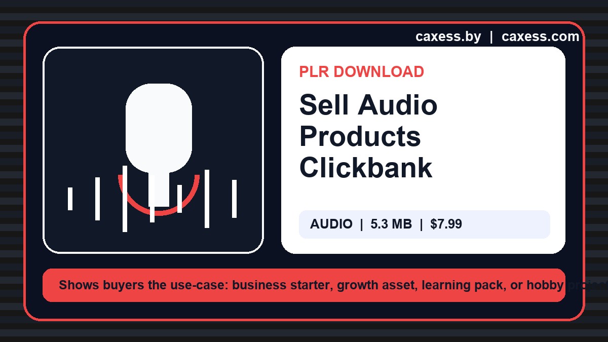 Sell Audio Products Clickbank document preview