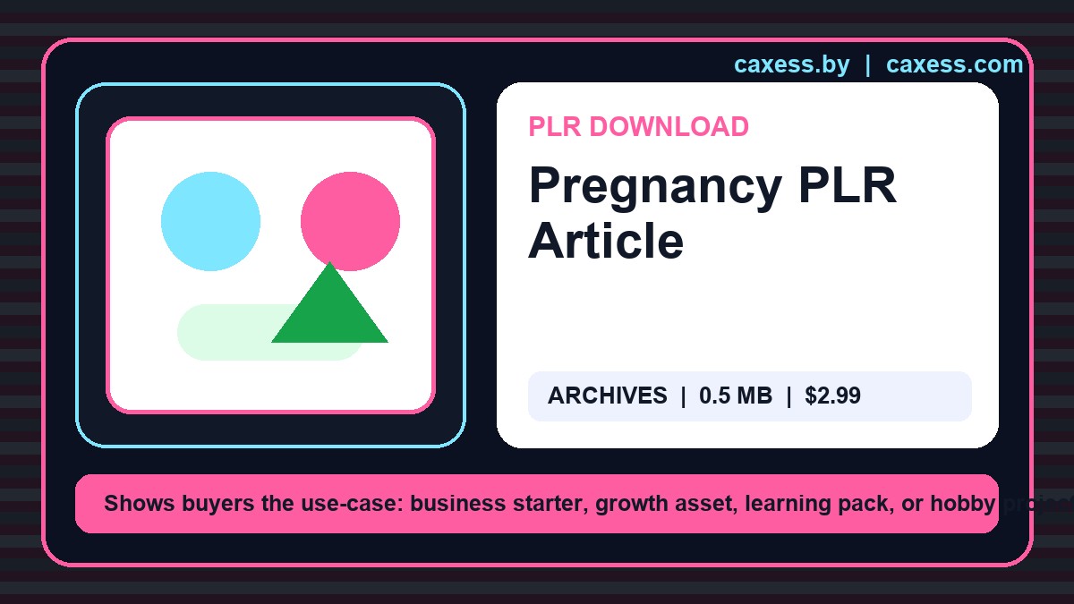 Pregnancy PLR Article document preview