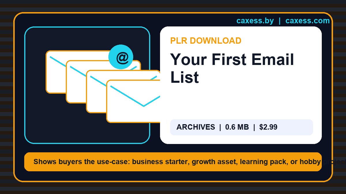 Your First Email List document preview