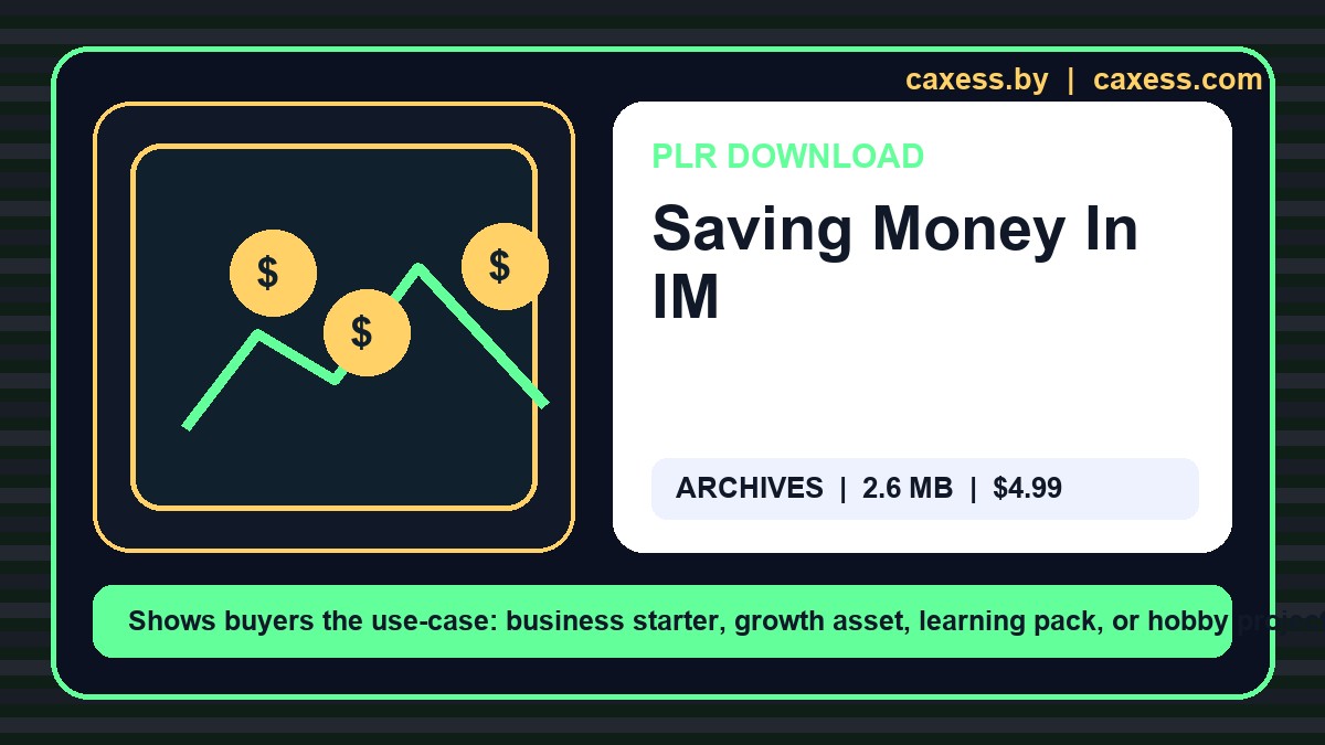 Saving Money In IM document preview